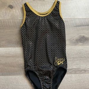 GK Simone Bile Gold and Black Leotard CL